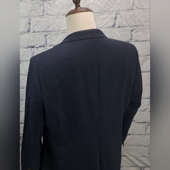 Brooks Brothers Fitzgerald Fit Blazer Sport Coat Navy Striped Wool 1/2 Lined 42R - Picture 7 of 16